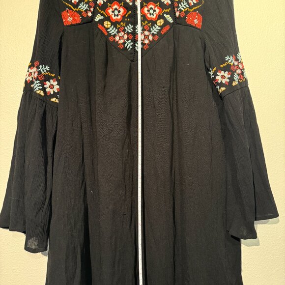 Black embroidered long sleeve  babydoll dress from Blue Rain XS - Picture 2 of 7